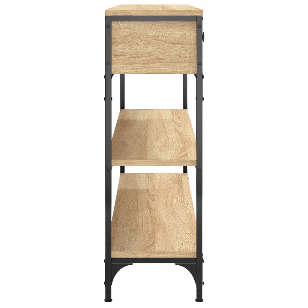 vidaXL Τραπέζι Κονσόλα Sonoma Δρυς 100x25x75 εκ. Επεξεργασμένο Ξύλο
