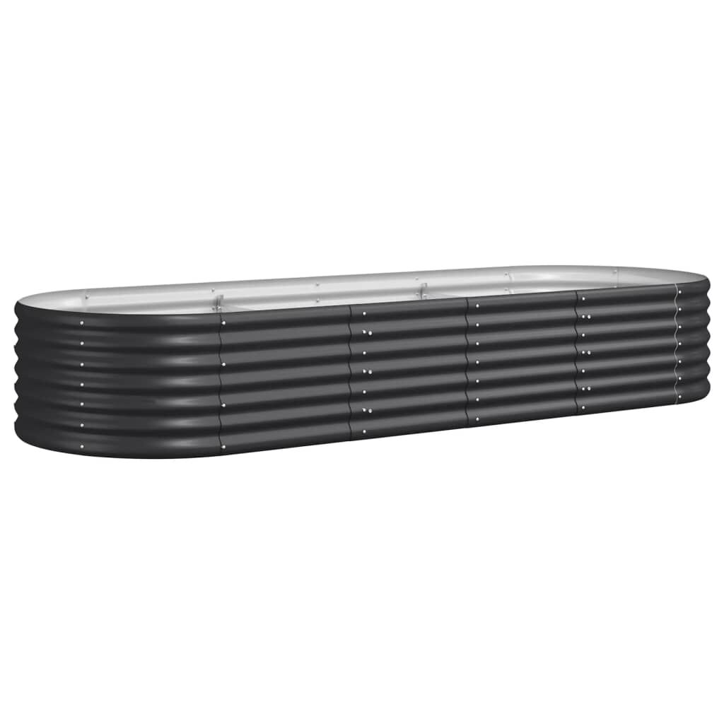 vidaXL Ζαρντινιέρα Ανθρακί 224x80x36 εκ Ατσάλι με Ηλεκτρ. Βαφή Πούδρας