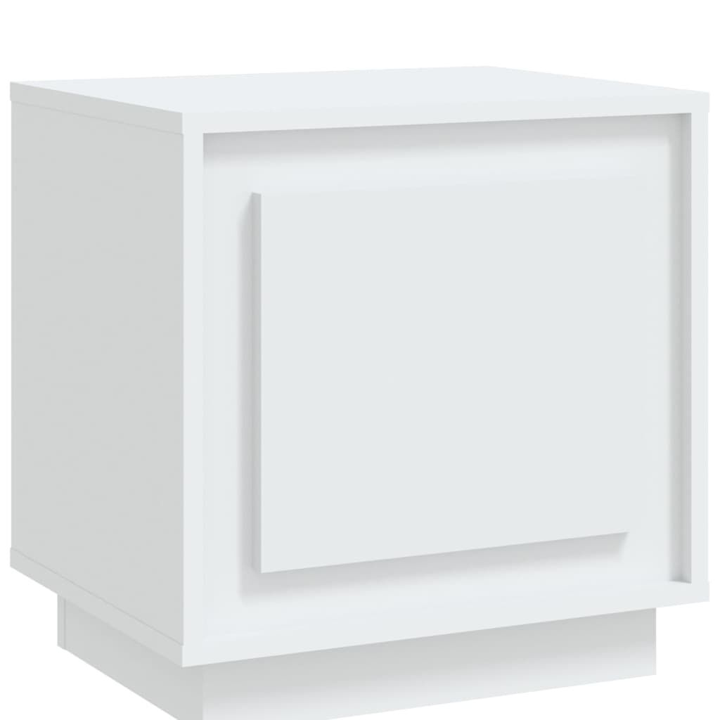 vidaXL Κομοδίνο Λευκό 44 x 35 x 45 εκ. από Επεξεργασμένο Ξύλο