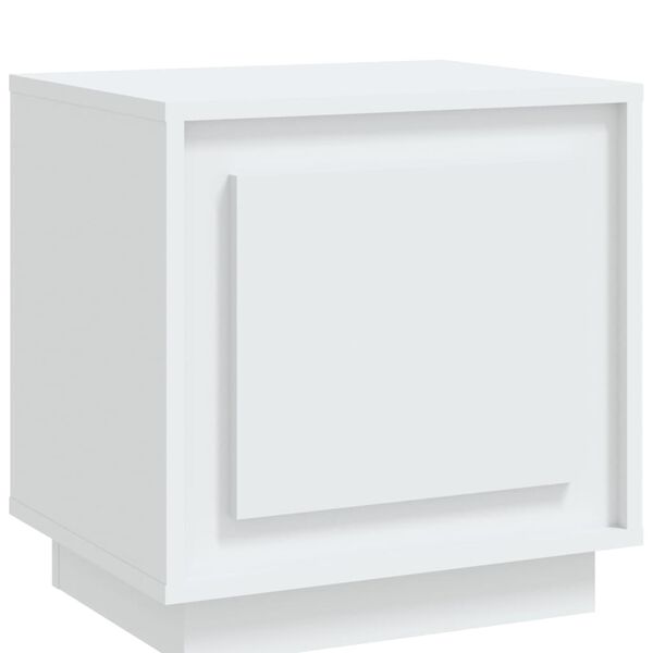 vidaXL Κομοδίνο Λευκό 44 x 35 x 45 εκ. από Επεξεργασμένο Ξύλο