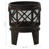 313637 vidaXL Rustic Fire Pit with Poker Φ42x54 cm Steel