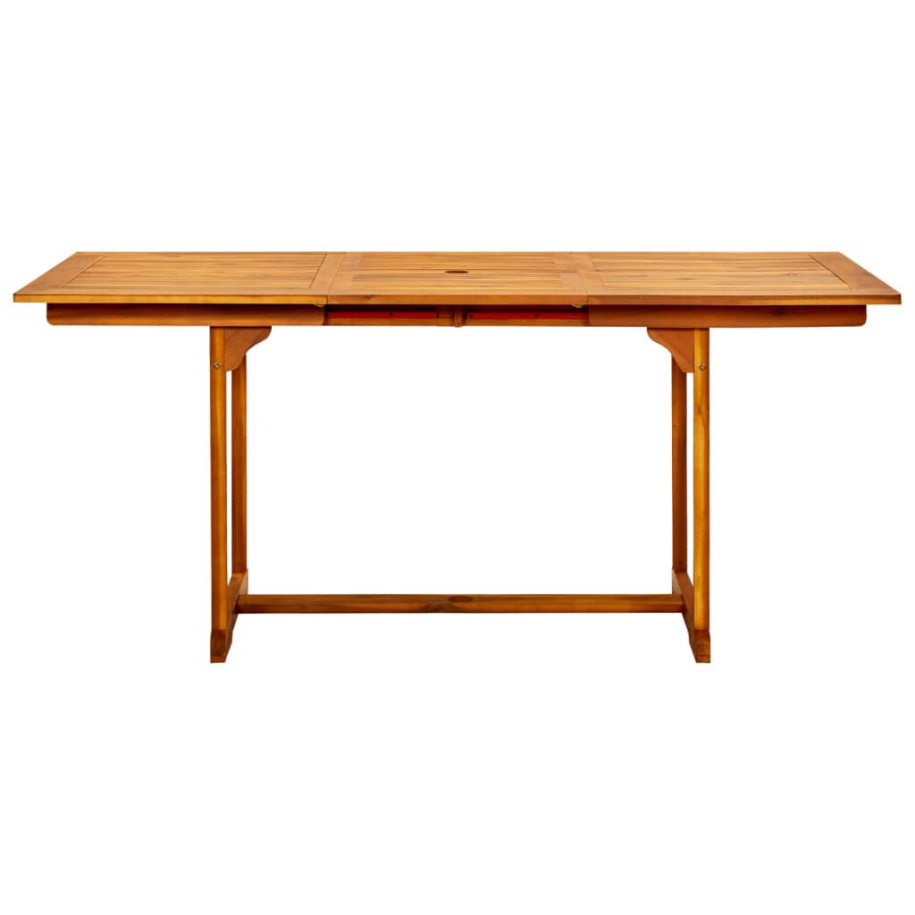 vidaXL Τραπεζαρία Κήπου (120-170) x 80 x 75 εκ. από Μασίφ Ξύλο Ακακίας