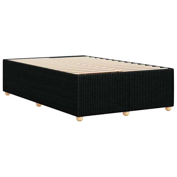 vidaXL Πλαίσιο Κρεβατιού χωρίς στρώμα Μαύρο 120x190 εκ. Υφασμάτινο
