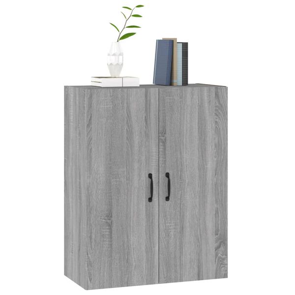 vidaXL Ντουλάπι Κρεμαστό Γκρι sonoma 69,5x34x90 εκ. Επεξεργασμένο Ξύλο