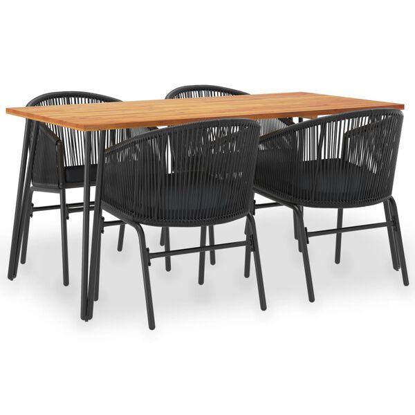 vidaXL &Sigma;&epsilon;&tau; &Tau;&rho;&alpha;&pi;&epsilon;&zeta;&alpha;&rho;ί&alpha;&sigmaf; &Epsilon;&xi;&omega;&tau;. &Chi;ώ&rho;&omicron;&upsilon; 5 &tau;&epsilon;&mu;. &Mu;&alpha;&sigma;ί&phi; &Xi;ύ&lambda;&omicron; &Alpha;&kappa;&alpha;&kappa;ί&alpha;&sigmaf;/&Rho;&alpha;&tau;ά&nu; PVC