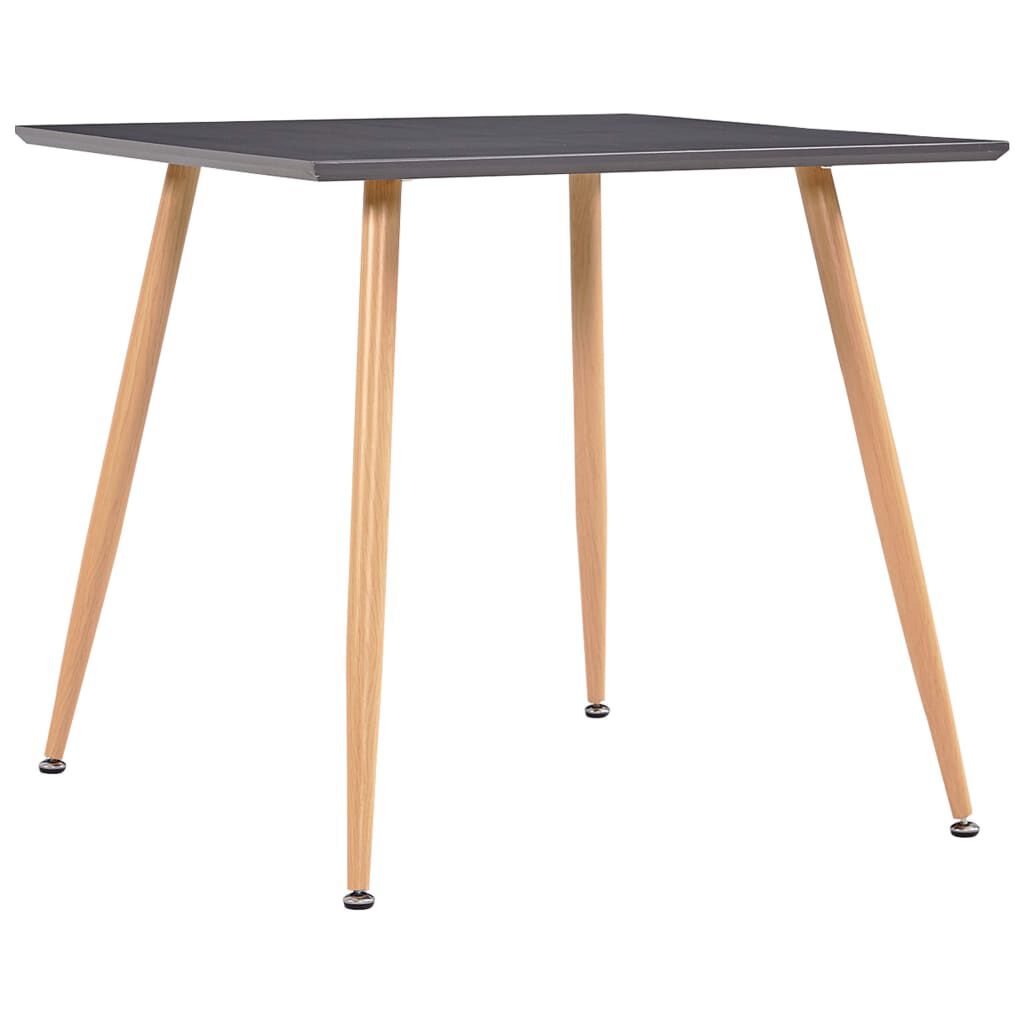 vidaXL Τραπεζαρία Γκρι / Χρώμα Δρυός 80,5 x 80,5 x 73 εκ. από MDF
