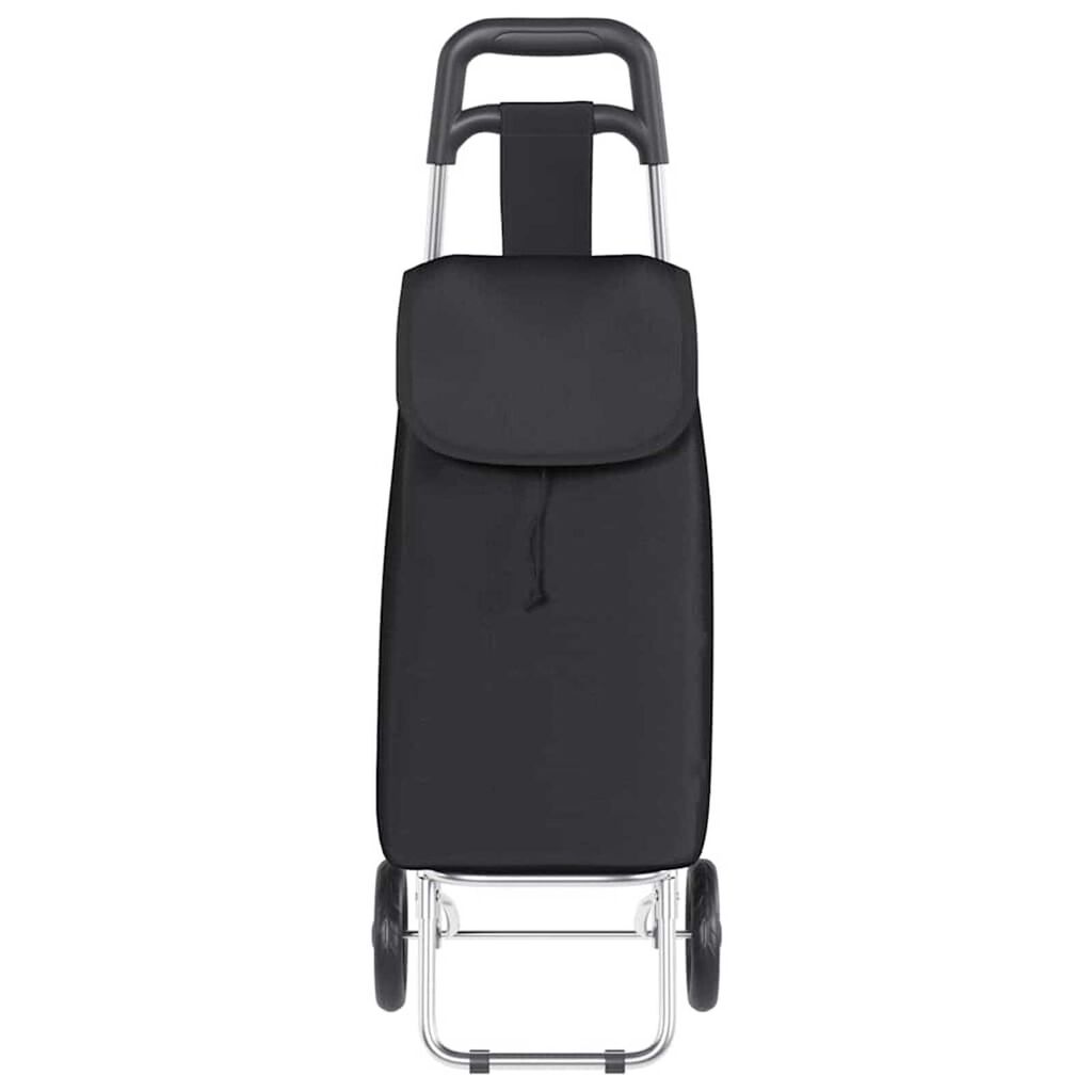 vidaXL Καρότσι Αγορών Μαύρο 35 x 28 x 92 εκ. Ύφασμα Oxford