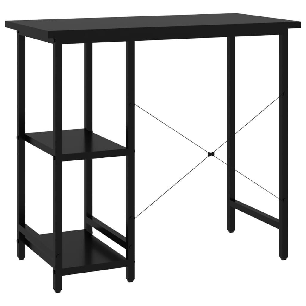 vidaXL Γραφείο Υπολογιστή Μαύρο 80 x 40 x 72 εκ. από MDF και Μέταλλο