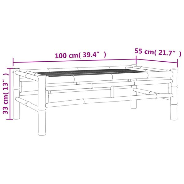 vidaXL Τραπεζάκι Κήπου 100 x 55 x 33 εκ. από Μπαμπού