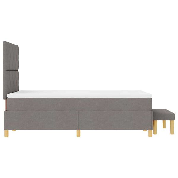 vidaXL Κρεβάτι με ελατήρια με στρώμα Taupe 120 x 190 cm ύφασμα