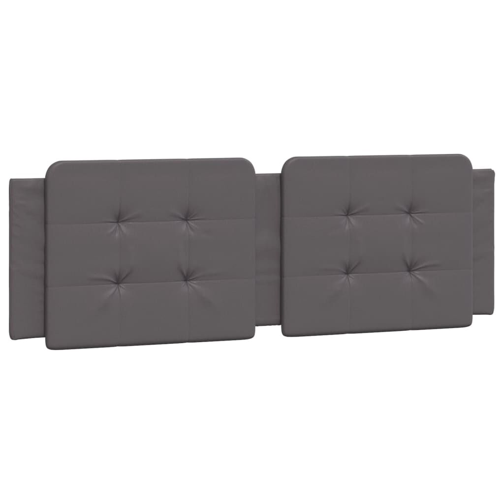 vidaXL Κρεβάτι με Στρώμα Γκρι 160x200 εκ. από Συνθετικό Δέρμα