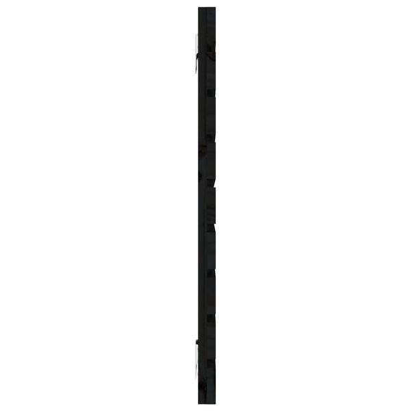 vidaXL Κεφαλάρι Τοίχου Μαύρο 146x3x63 εκ. από Μασίφ Ξύλο Πεύκου