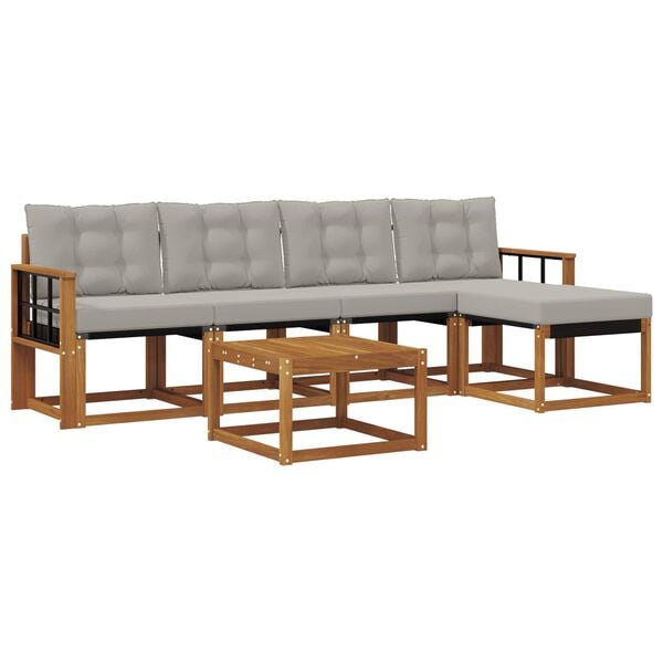 vidaXL &Sigma;&epsilon;&iota;&rho;ά &Kappa;&alpha;&nu;&alpha;&pi;έ &Epsilon;&xi;&omega;&tau;&epsilon;&rho;&iota;&kappa;&omicron;ύ 6 pcs &Phi;&upsilon;&sigma;&iota;&kappa;ό &kappa;&alpha;&iota; &Alpha;&nu;&omicron;&iota;&chi;&tau;ό &Gamma;&kappa;&rho;&iota;