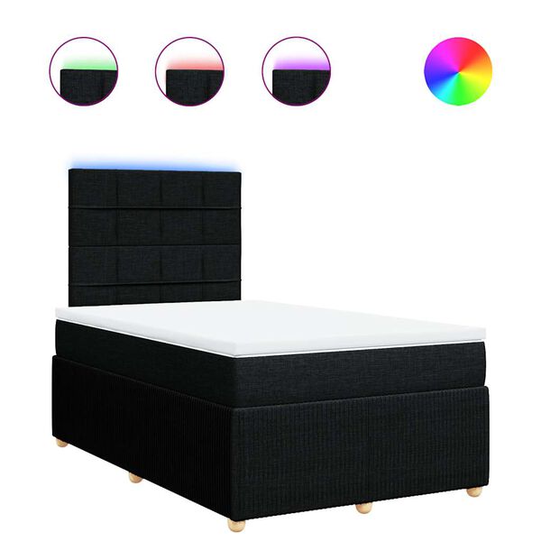 vidaXL &Kappa;&rho;&epsilon;&beta;ά&tau;&iota; Boxspring &mu;&epsilon; &Sigma;&tau;&rho;ώ&mu;&alpha; &Mu;&alpha;ύ&rho;&omicron; 120x200 &epsilon;&kappa;. &Upsilon;&phi;&alpha;&sigma;&mu;ά&tau;&iota;&nu;&omicron;