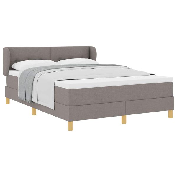 vidaXL &Kappa;&rho;&epsilon;&beta;ά&tau;&iota; &mu;&epsilon; &epsilon;&lambda;&alpha;&tau;ή&rho;&iota;&alpha; &mu;&epsilon; &sigma;&tau;&rho;ώ&mu;&alpha; Taupe 160 x 200 cm ύ&phi;&alpha;&sigma;&mu;&alpha;