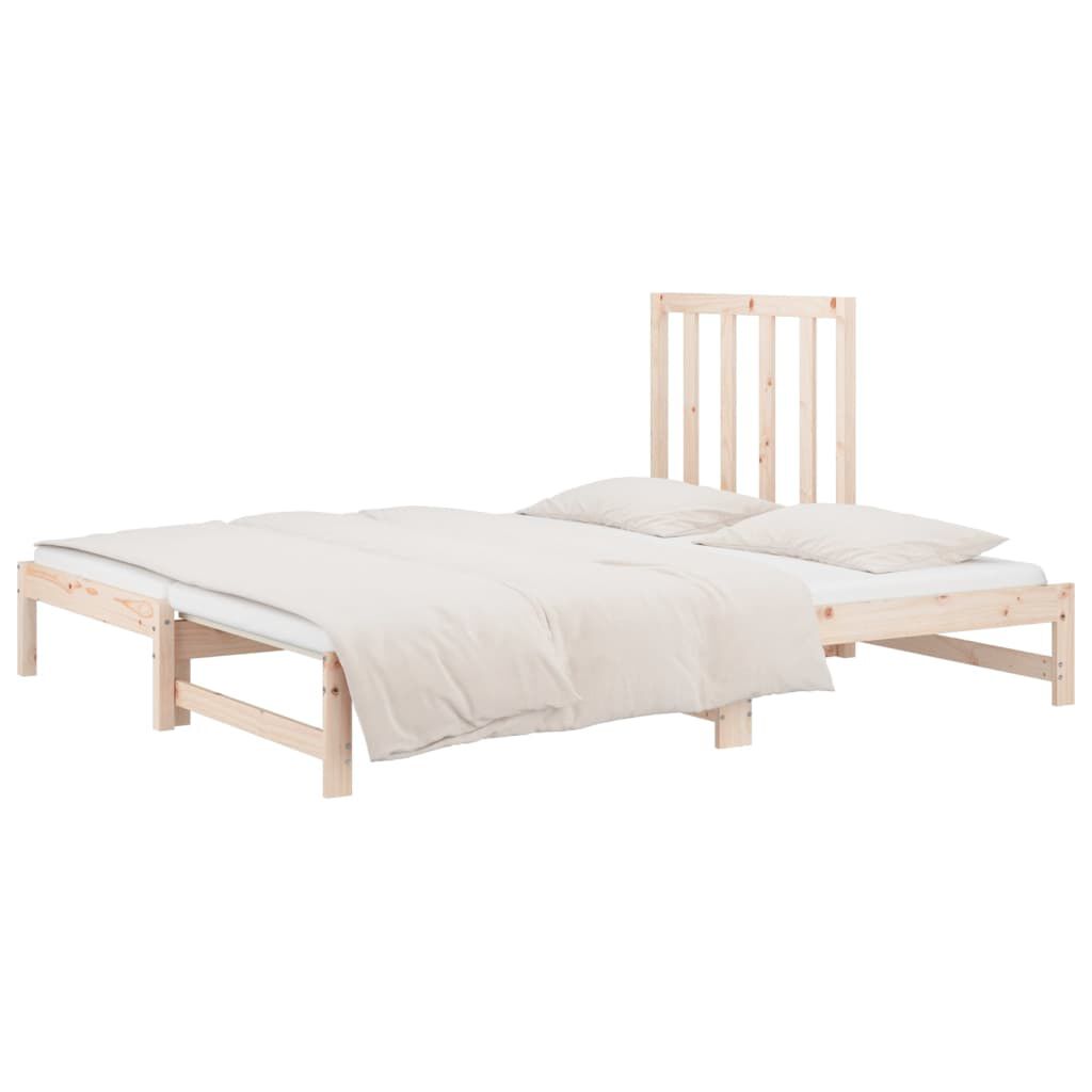 vidaXL Καναπές Κρεβάτι Συρόμενος 2x(90x190) εκ. Μασίφ Ξύλο Πεύκου