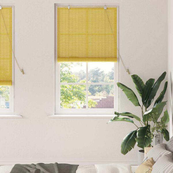 vidaXL Ρολά και Σκίες Παραθύρων Κίτρινο 80 x 220 cm Μπαμπού