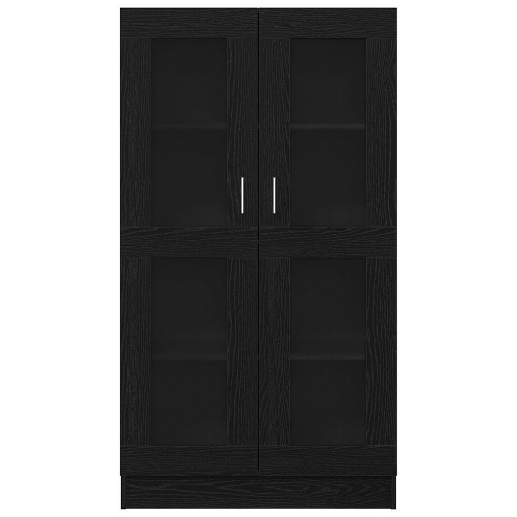 vitaXL Βιβλιοθήκη Μαύρη Δρυς 82,5x30,5x150 εκ Επεξεργασμένο ξύλο