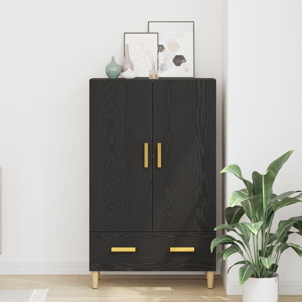vidaXL Υψηλός ντουλάπι σε Μαύρη Δρυς, 70x31x115 εκ, Φτιαγμένο από Επεξεργασμένο Ξύλο