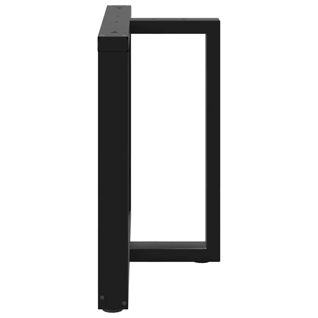 vidaXL Πόδια Τραπεζαρίας σε Σχήμα Τ, 2 τεμ. Μαύρο 90x35x(72-73) εκ. Ατσάλι