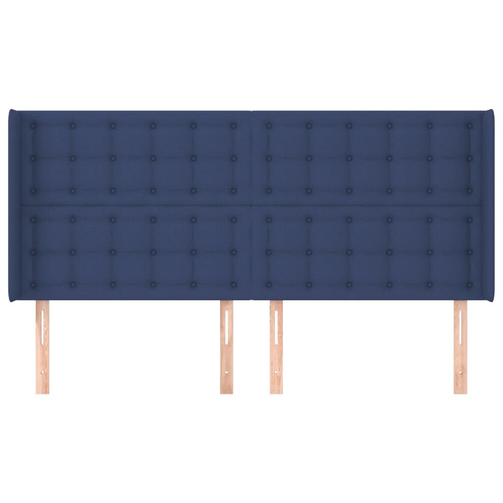 vidaXL Κεφαλάρι με Πτερύγια Μπλε 163x16x118/128 εκ. Υφασμάτινο