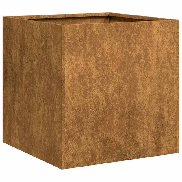 vidaXL Ζαρντινιέρα Σκουριασμένο 40x40x40εκ. Ατσάλι Σκληρυθέν στον Αέρα