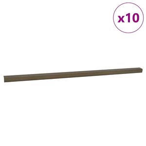 vidaXL Προστατευτικά ακμών σκάλας 10 pcs Καφέ 67 cm Αλουμίνιο