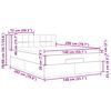 vidaXL Οθωμανικό κρεβάτι με στρώμα & LEDs Μπλε 140x200cm ύφασμα