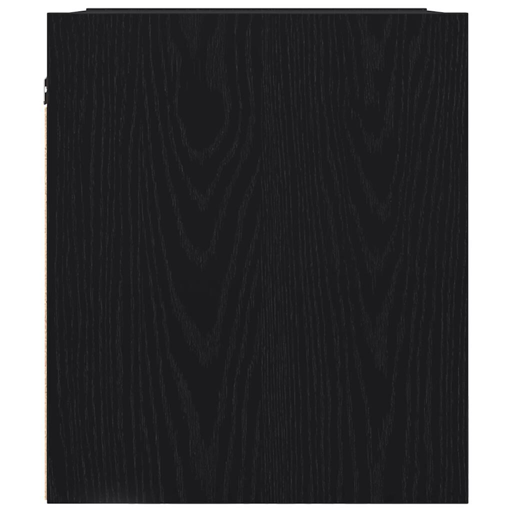 vidaXL Επιτοίχια κομοδίνα 2 τεμάχια Μαύρο 38x34x40 cm