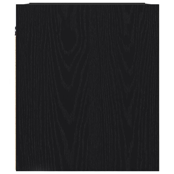 vidaXL Επιτοίχια κομοδίνα 2 τεμάχια Μαύρο 38x34x40 cm