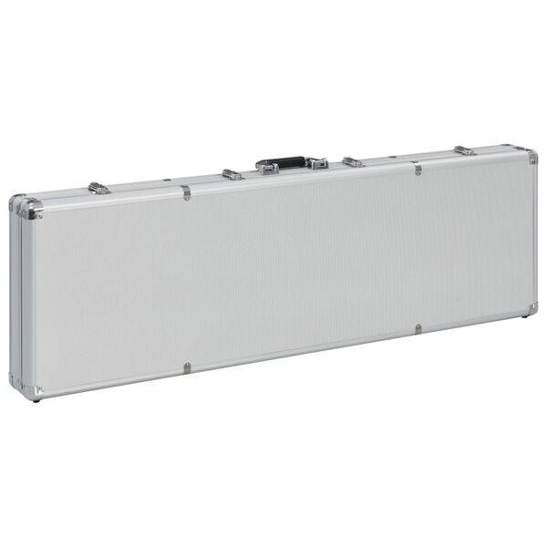 vidaXL Βαλίτσα Όπλου Ασημί 118 x 38 x 12 εκ. από Αλουμίνιο