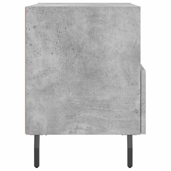 vidaXL Κομοδίνα 2 τεμ. Γκρι Σκυροδεμ. 40 x 35 x 47,5 εκ. Επεξεργ. Ξύλο