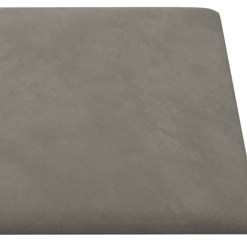 vidaXL Πάνελ Τοίχου 12 τεμ. Ανοιχτό Γκρι 30x30 εκ. 1,08 μ² Βελούδο