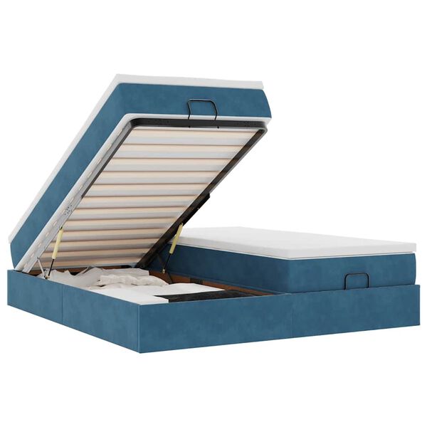 vidaXL &Omicron;&theta;&omega;&mu;&alpha;&nu;&iota;&kappa;ό &kappa;&rho;&epsilon;&beta;ά&tau;&iota; &mu;&epsilon; &sigma;&tau;&rho;ώ&mu;&alpha;&tau;&alpha; &Sigma;&kappa;&omicron;ύ&rho;&omicron; &mu;&pi;&lambda;&epsilon; 160x200cm Velvet