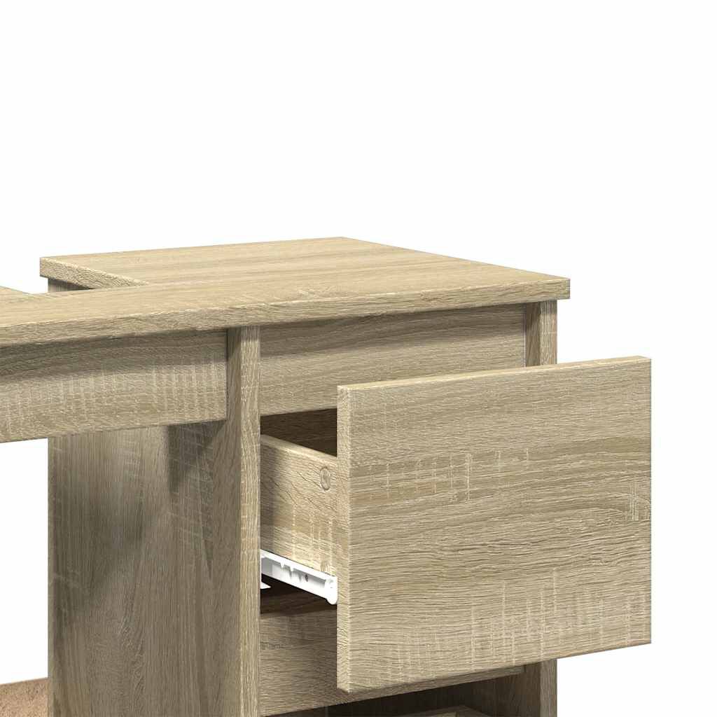 vidaXL Ντουλάπι Μπάνιου Sonoma Δρυς 65x33x60 εκ. Επεξεργασμένο Ξύλο