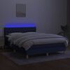 vidaXL &Kappa;&rho;&epsilon;&beta;ά&tau;&iota; Boxspring &mu;&epsilon; &Sigma;&tau;&rho;ώ&mu;&alpha; & LED &Mu;&pi;&lambda;&epsilon; 140x190 &epsilon;&kappa;. &Upsilon;&phi;&alpha;&sigma;&mu;ά&tau;&iota;&nu;&omicron;