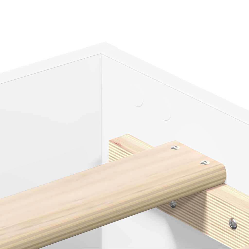vidaXL Πλαίσιο κρεβατιού χωρίς στρώμα Λευκό 90x190 cm