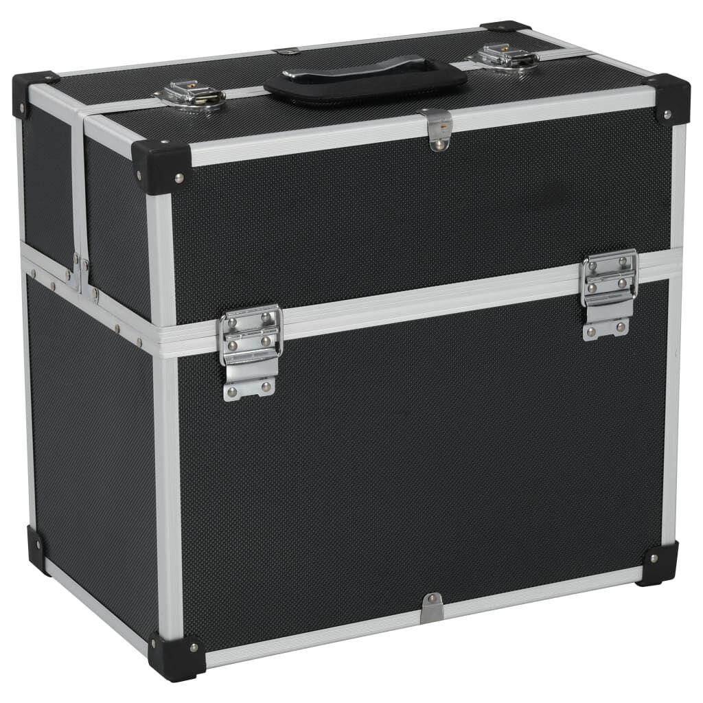 vidaXL Εργαλειοθήκη Μαύρη 38 x 22,5 x 34 εκ. από Αλουμίνιο