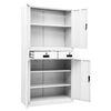 vidaXL Ντουλάπα Γραφείου Λευκή 90 x 40 x 180 εκ. Ατσάλινη