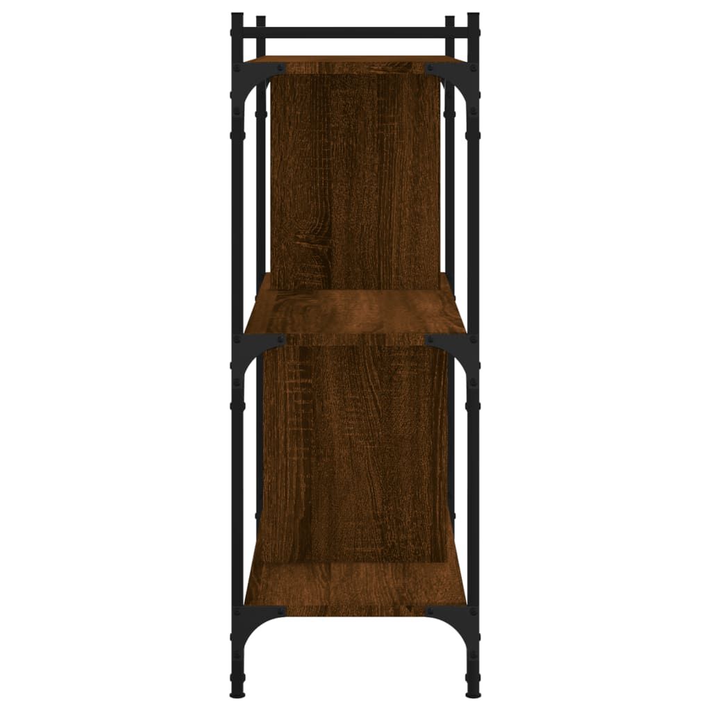 vidaXL Βιβλιοθήκη 3 Επιπέδων Καφέ Δρυς 76 x 32 x 88 εκ. Επεξ. Ξύλο