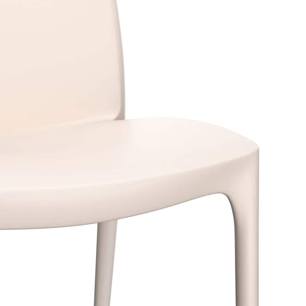 vidaXL Καρέκλες Κήπου 2 τεμ. Κρεμ 50 x 46 x 80 εκ. από Πολυπροπυλένιο
