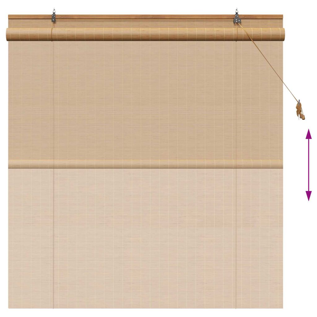 vidaXL Ρολά και Σκίες Παραθύρων Ανοιχτό καφέ 140 x 160 cm Μπαμπού