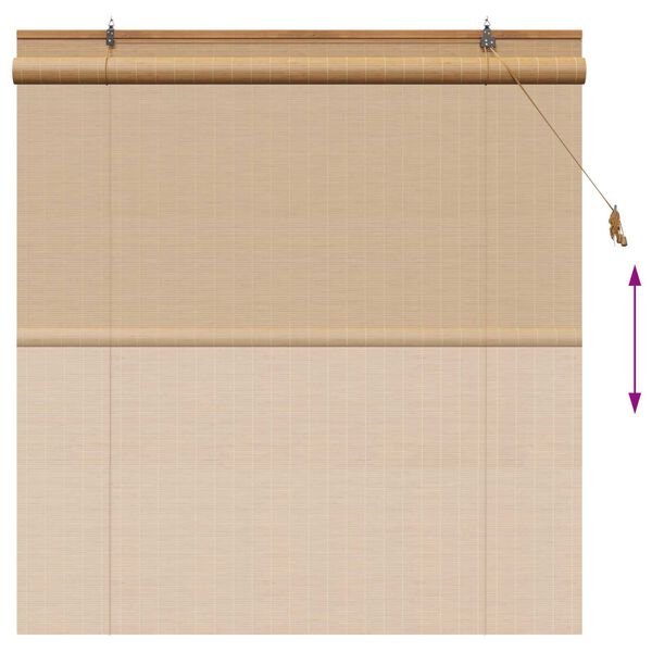 vidaXL Ρολά και Σκίες Παραθύρων Ανοιχτό καφέ 140 x 160 cm Μπαμπού