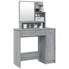 vidaXL Μπουντουάρ με Καθρέφτη Γκρι Sonoma 86,5x35x136 εκ.