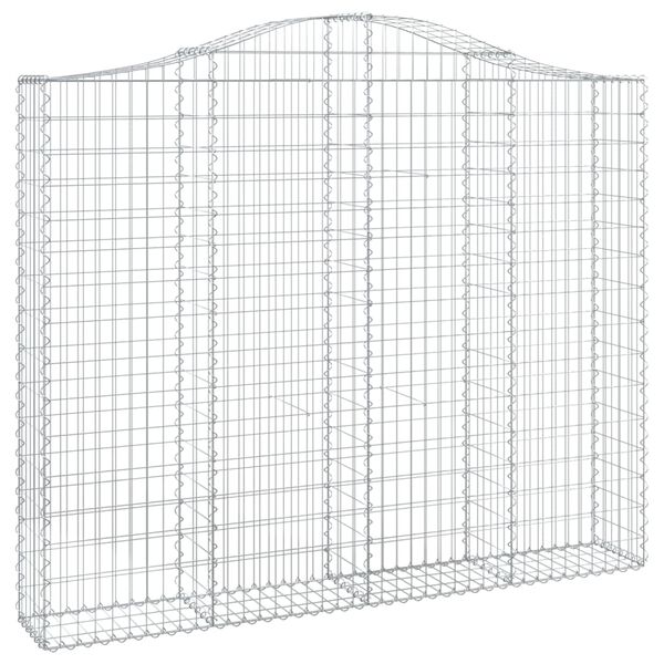 vidaXL Συρματοκιβώτια Τοξωτά 4 τεμ. 200x30x160/180 εκ. Γαλβαν. Ατσάλι
