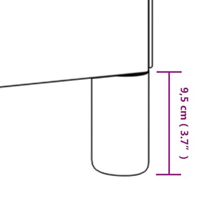 vidaXL Πλαίσιο Κρεβατιού Boxspring Σκούρο Μπλε 90x200 εκ. Βελούδινο