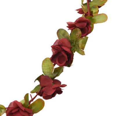 vidaXL Γιρλάντες Λουλουδιών Τεχνητές 6 τεμ. Μπορντό 250 εκ.