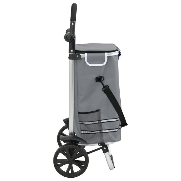 vidaXL Καρότσι Αγορών Γκρι 36.5 x 46.5 x 100.5 εκ Ύφασμα Oxford