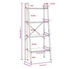 vidaXL Ραφιέρα 4 Επιπέδων Σκούρο Καφέ & Μαύρο 56x35x140 εκ.