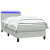 vidaXL &Kappa;&rho;&epsilon;&beta;ά&tau;&iota; Boxspring &mu;&epsilon; &Sigma;&tau;&rho;ώ&mu;&alpha; & LED &alpha;&nu;&omicron;&iota;&chi;&tau;ό &gamma;&kappa;&rho;&iota; 90x220 &epsilon;&kappa;. &Beta;&epsilon;&lambda;&omicron;ύ&delta;&iota;&nu;&omicron;